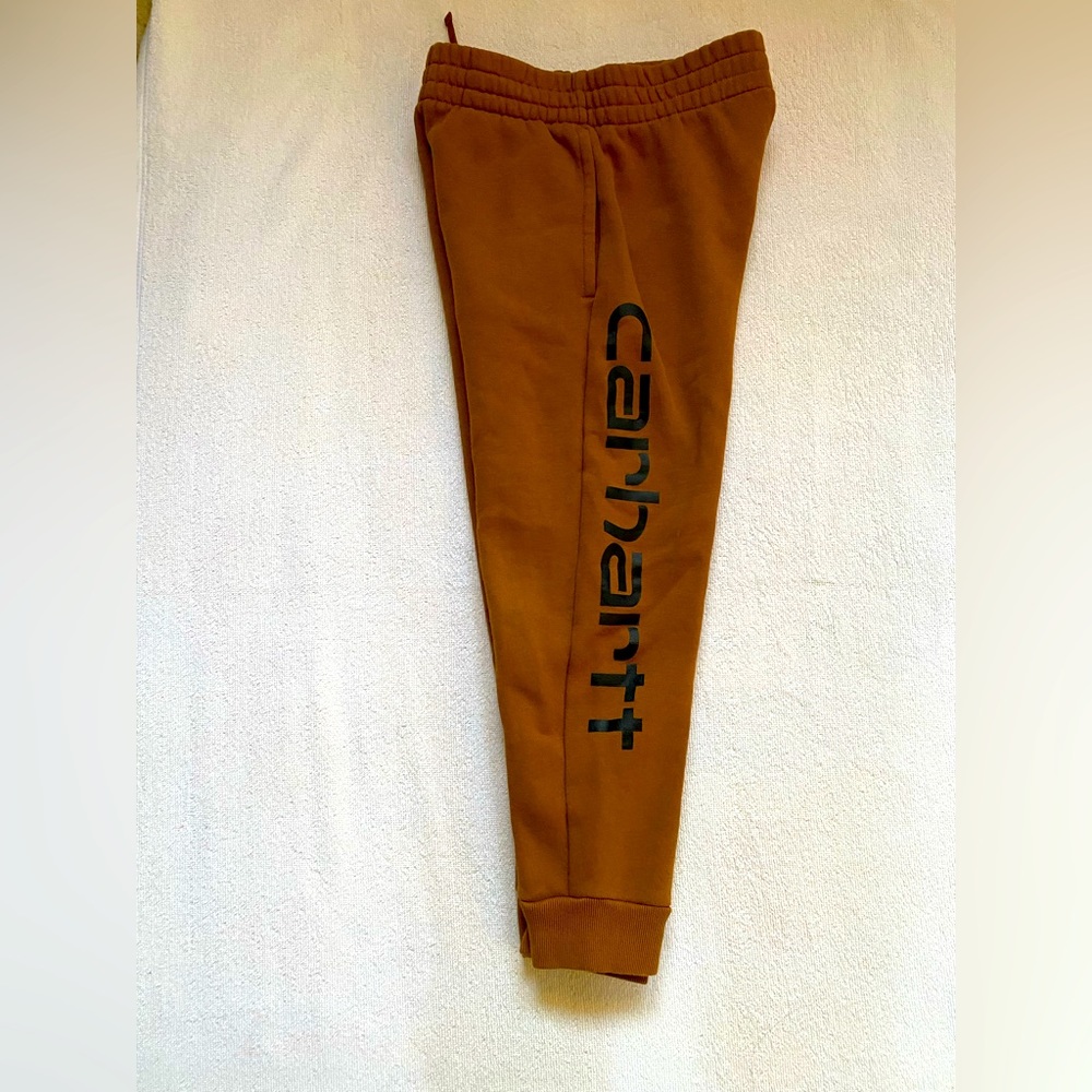 Carhartt Boys Sz Youth S (8-10) Tan Jogger Sweat Pants